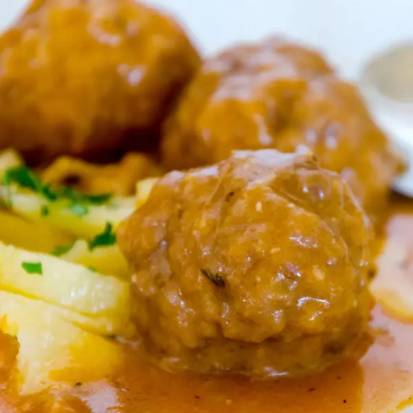 Albóndigas en salsa de pollo