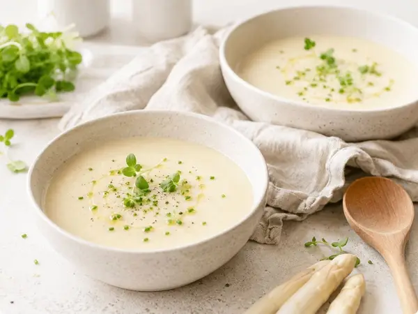 Crema de espárragos blancos